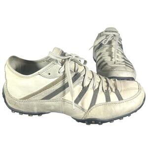 Skechers Men’s Size 8 Athletic Sneakers Beige Gray Lace-Up Comfort Shoes